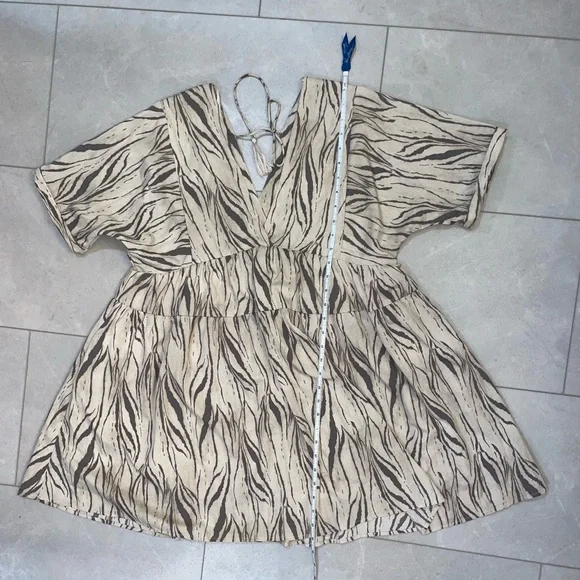 Zebra Print Babydoll Dress - Picture 3 of 6